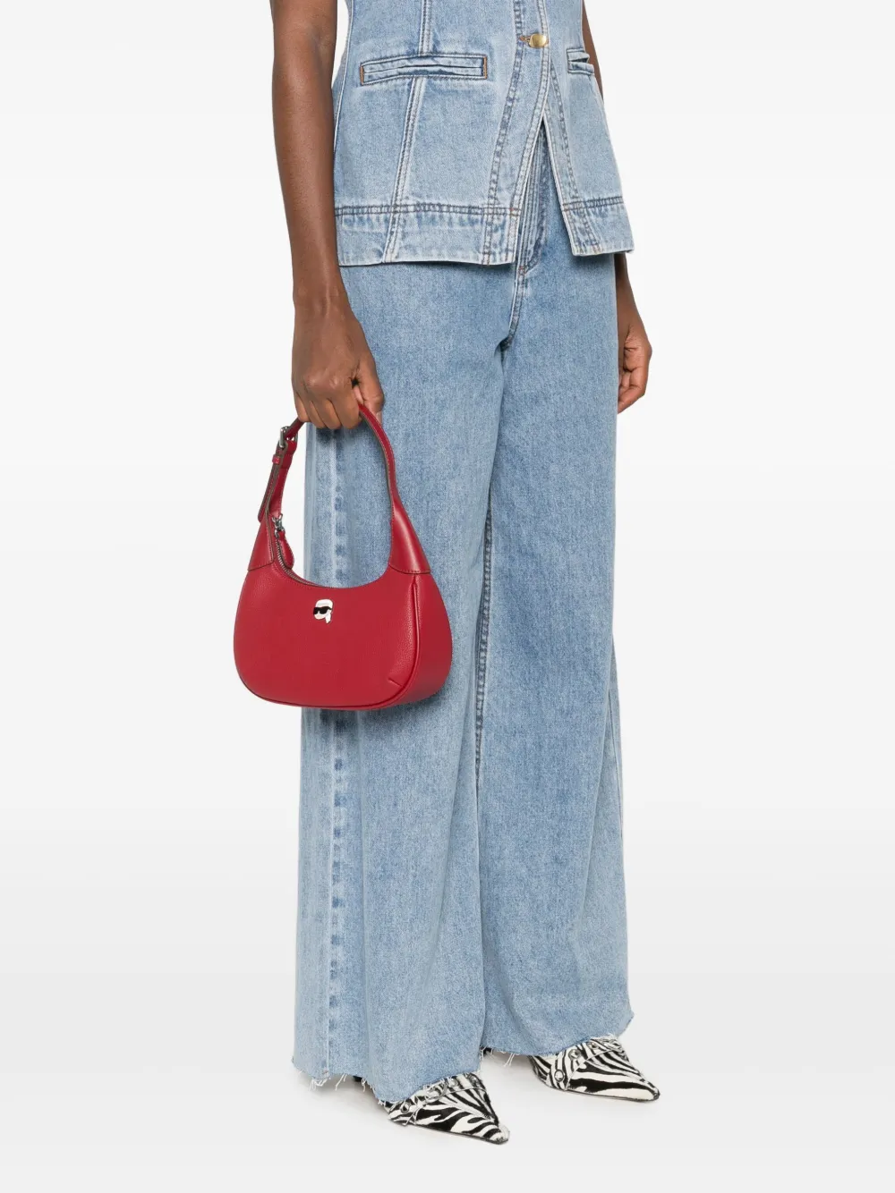 Karl Lagerfeld logo-patch shoulder bag | Image 2