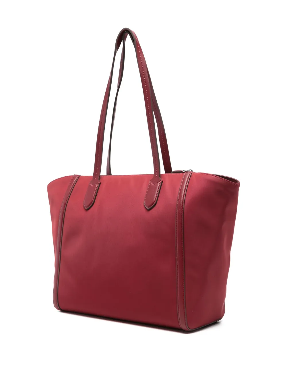 Karl Lagerfeld Leather-trimmed Tote Bag In Red