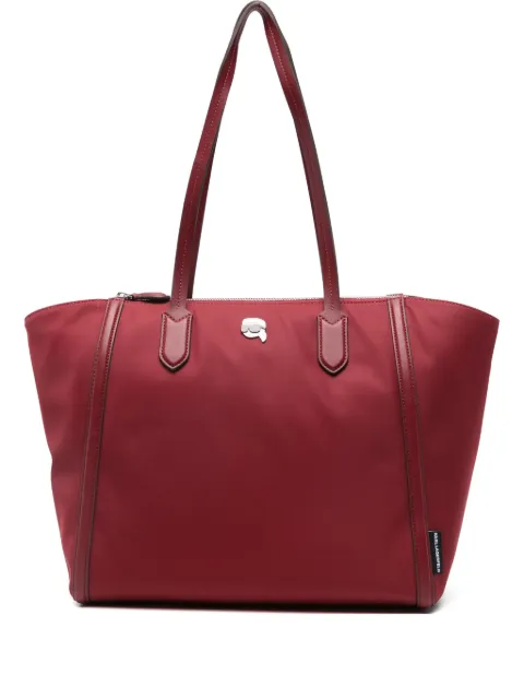 Karl Lagerfeld leather-trimmed tote bag