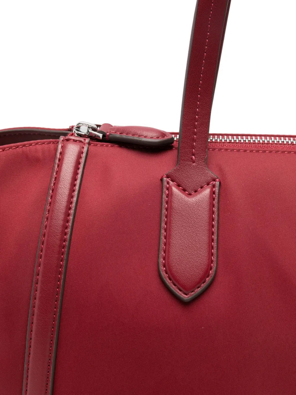 Karl Lagerfeld Leather-trimmed Tote Bag In Red