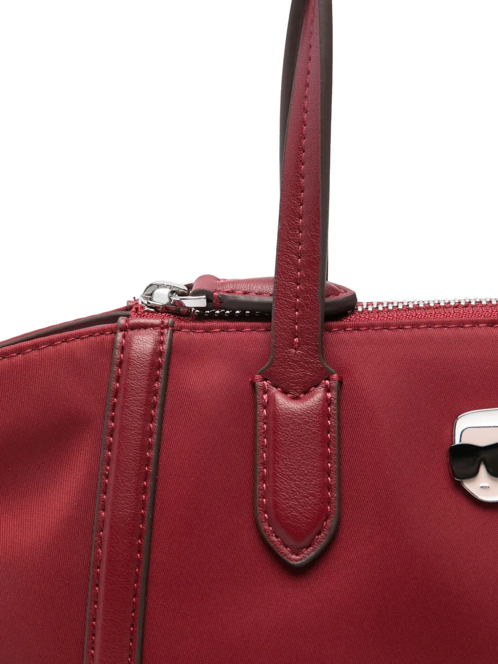 Karl Lagerfeld Logo-plaque Tote Bag In Red