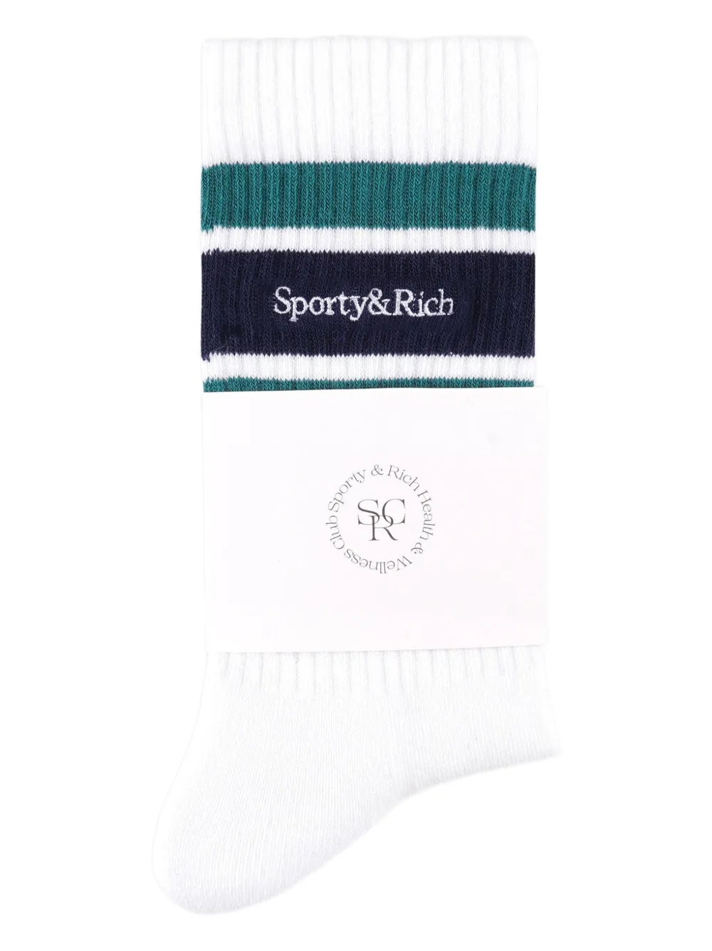 Sporty & Rich stripe-logo socks | Women | Image 2