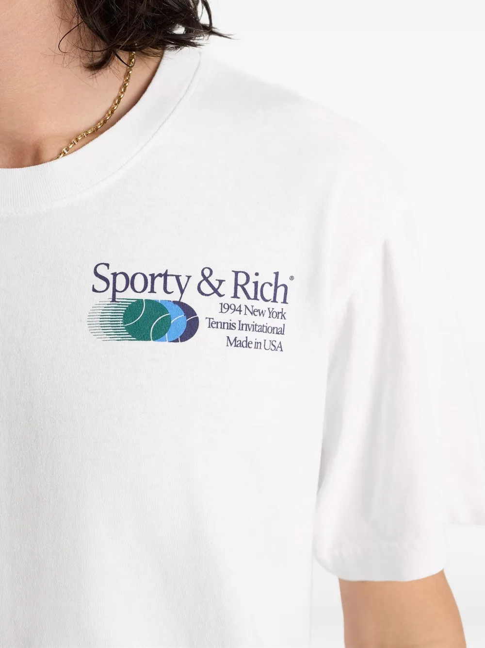 Sporty & Rich T-shirt met grafische print Wit