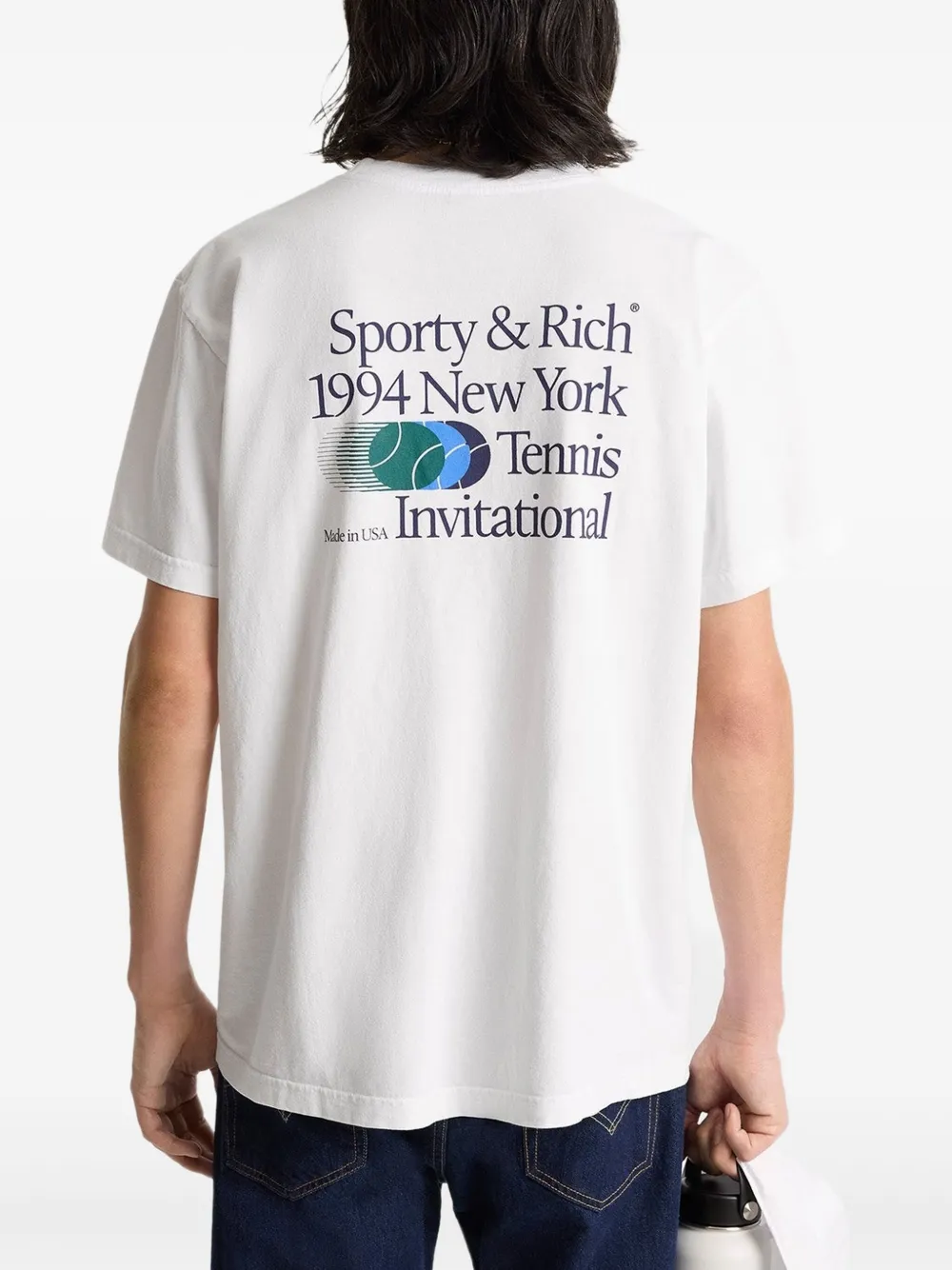 Sporty & Rich T-shirt met grafische print Wit