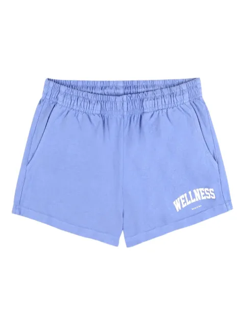 Sporty & Rich lettering-print logo shorts