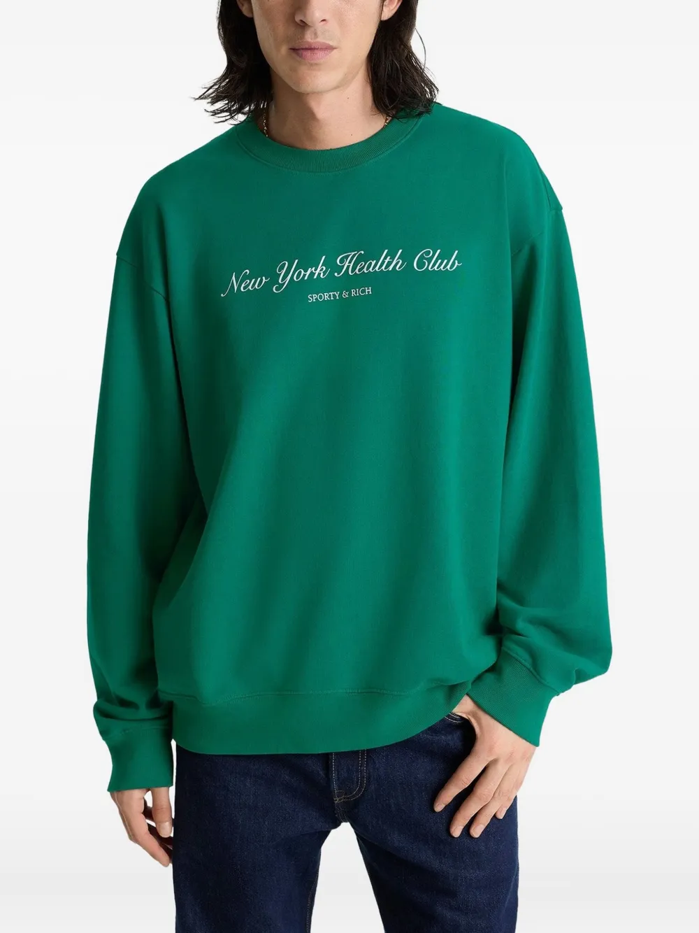 Sporty And Rich Cotton Sweatshirt In Green