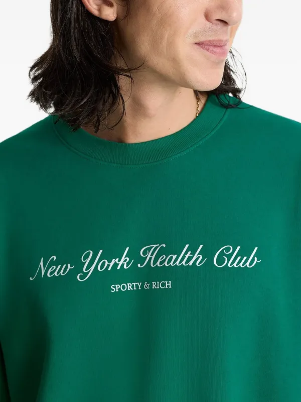 新品・未使用☆Sporty＆Richグリーンスウェット M Sporty & Rich スウェットシャツ | グリーン | FARFETCH JP