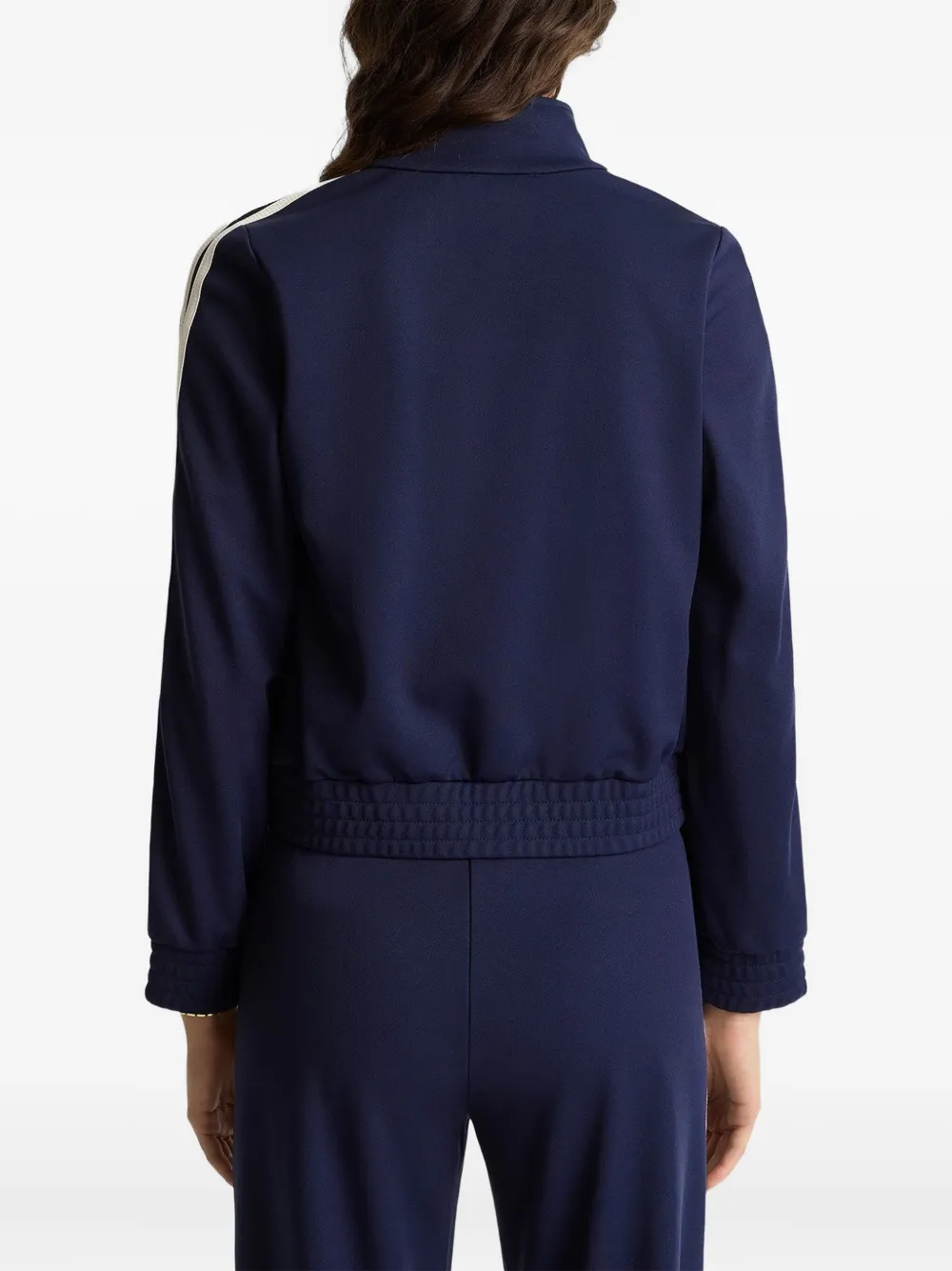 Sporty And Rich Side-stripe Zip-up Track Jacket In Blue