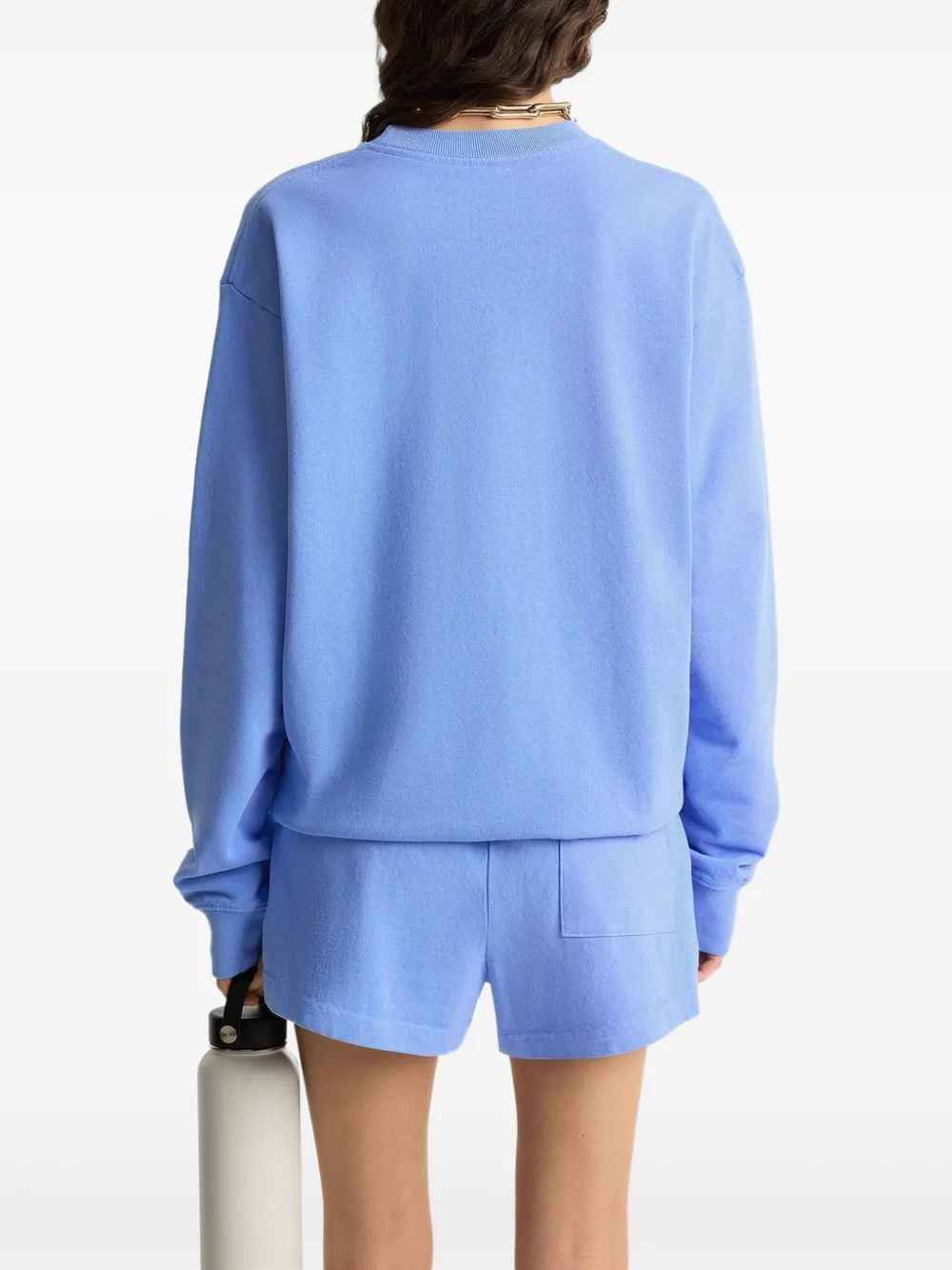 Sporty And Rich Cotton Sweatshirt In Blue