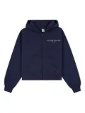 Sporty & Rich zip-up hooded top - NAVY