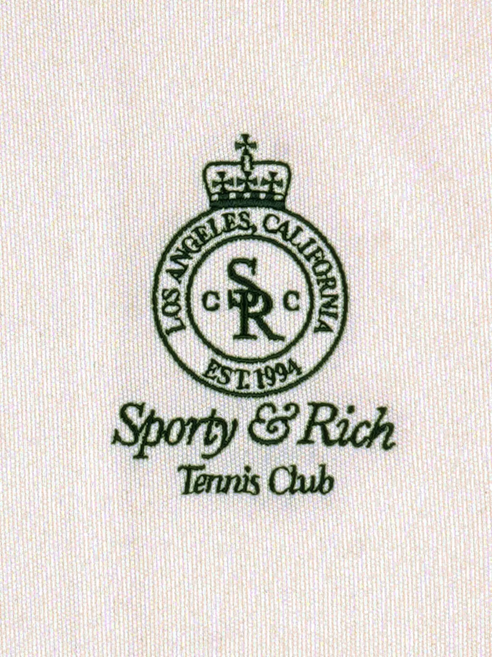 Sporty & Rich Joggingbroek met geborduurd logo en zijstreep Wit