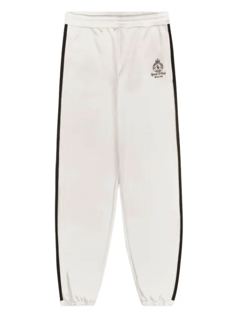Sporty & Rich side-stripe logo-embroidered joggers