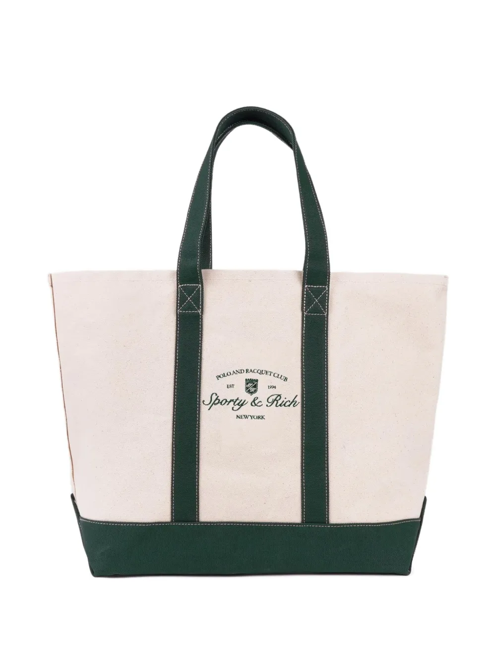 Sporty & Rich double-handles logo-detail tote bag | Neutrals | Image 1