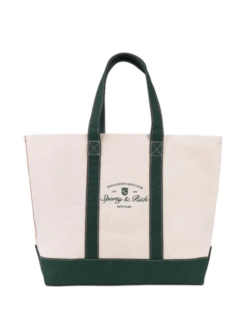 Sporty & Rich double-handles logo-detail tote bag