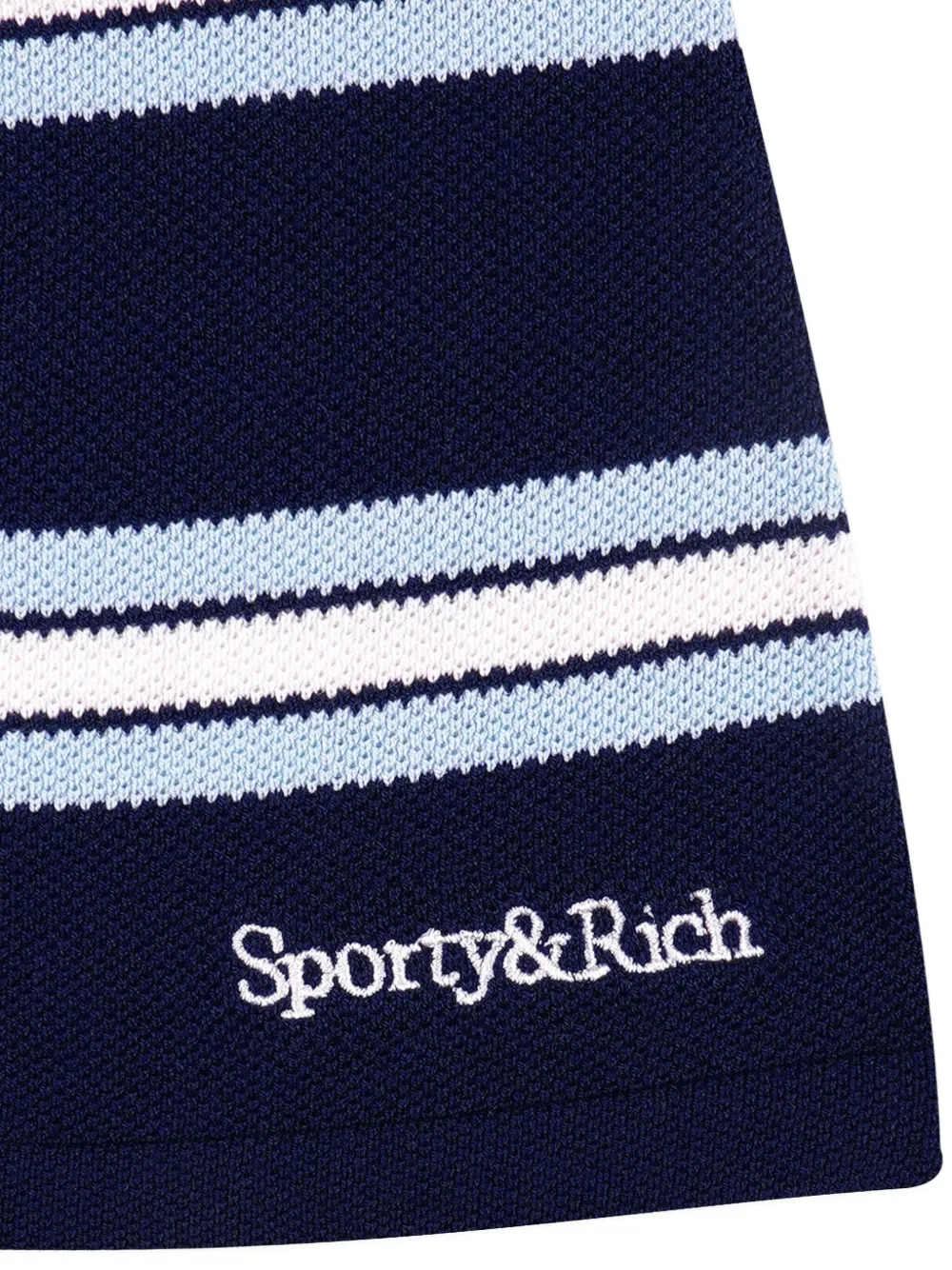 Sporty & Rich Gestreepte mini-rok Blauw