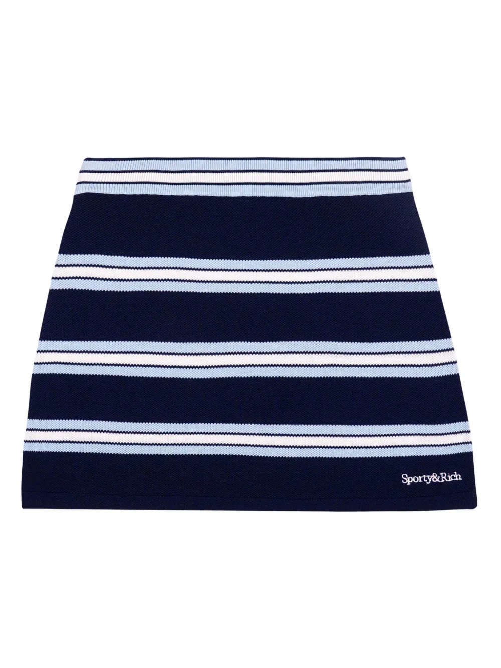 Sporty & Rich Gestreifter Minirock | Blau | Image 1