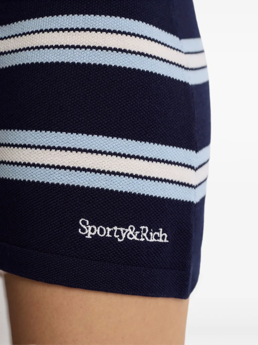 Sporty & Rich Gestreepte mini-rok Blauw