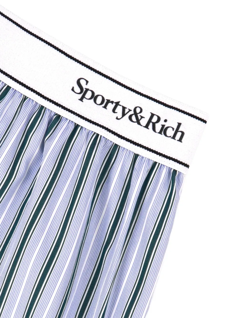 Sporty And Rich Serif Striped Boxer Shorts In Blue