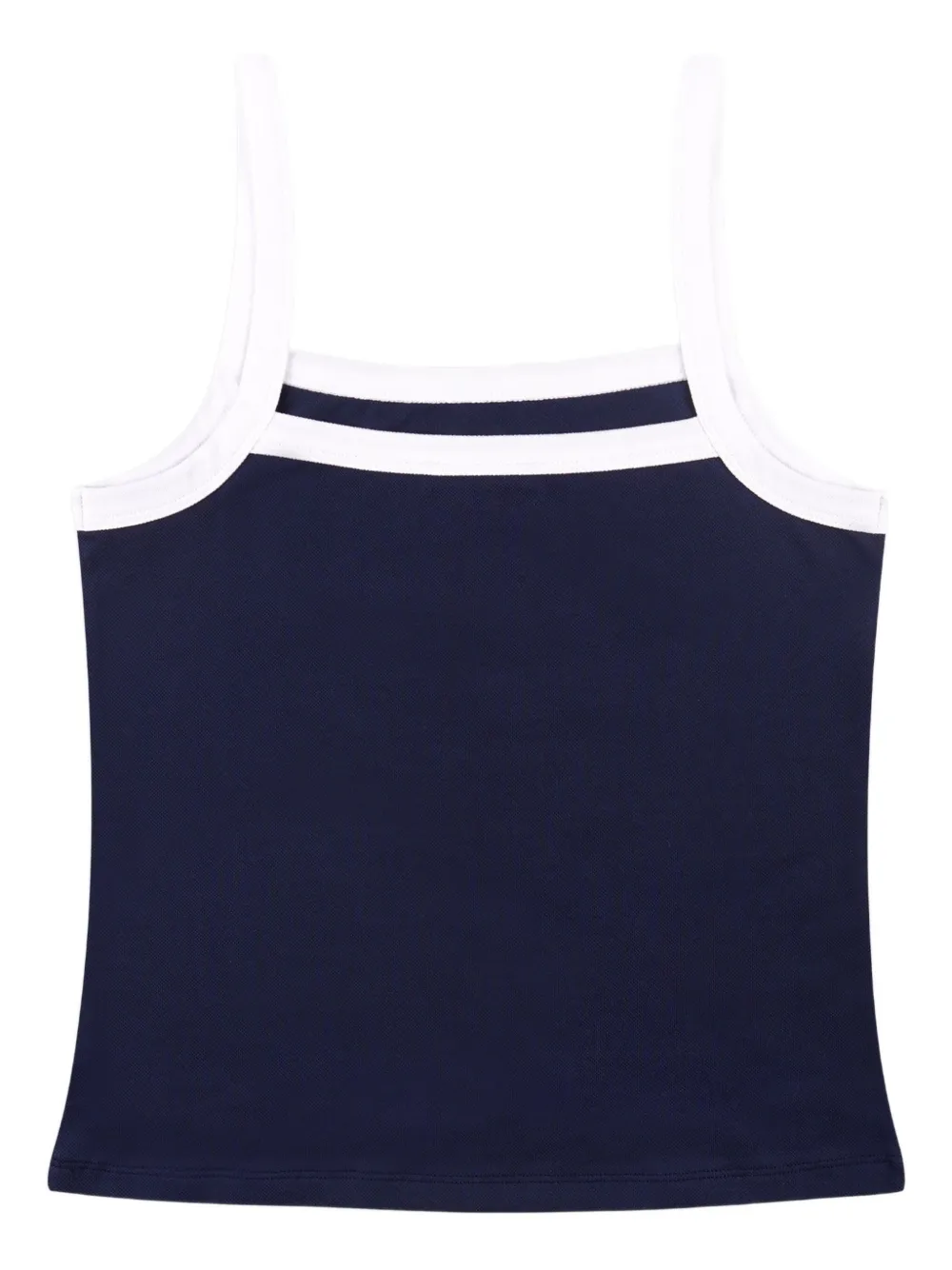 Sporty & Rich Geribbelde top met contrasterende afwerking Blauw