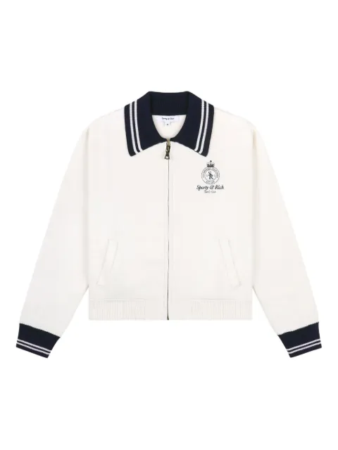 Sporty & Rich zip-up collar bomber jacket 