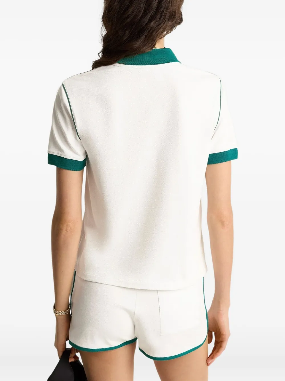 Sporty & Rich Poloshirt met contrasterende kraag Wit
