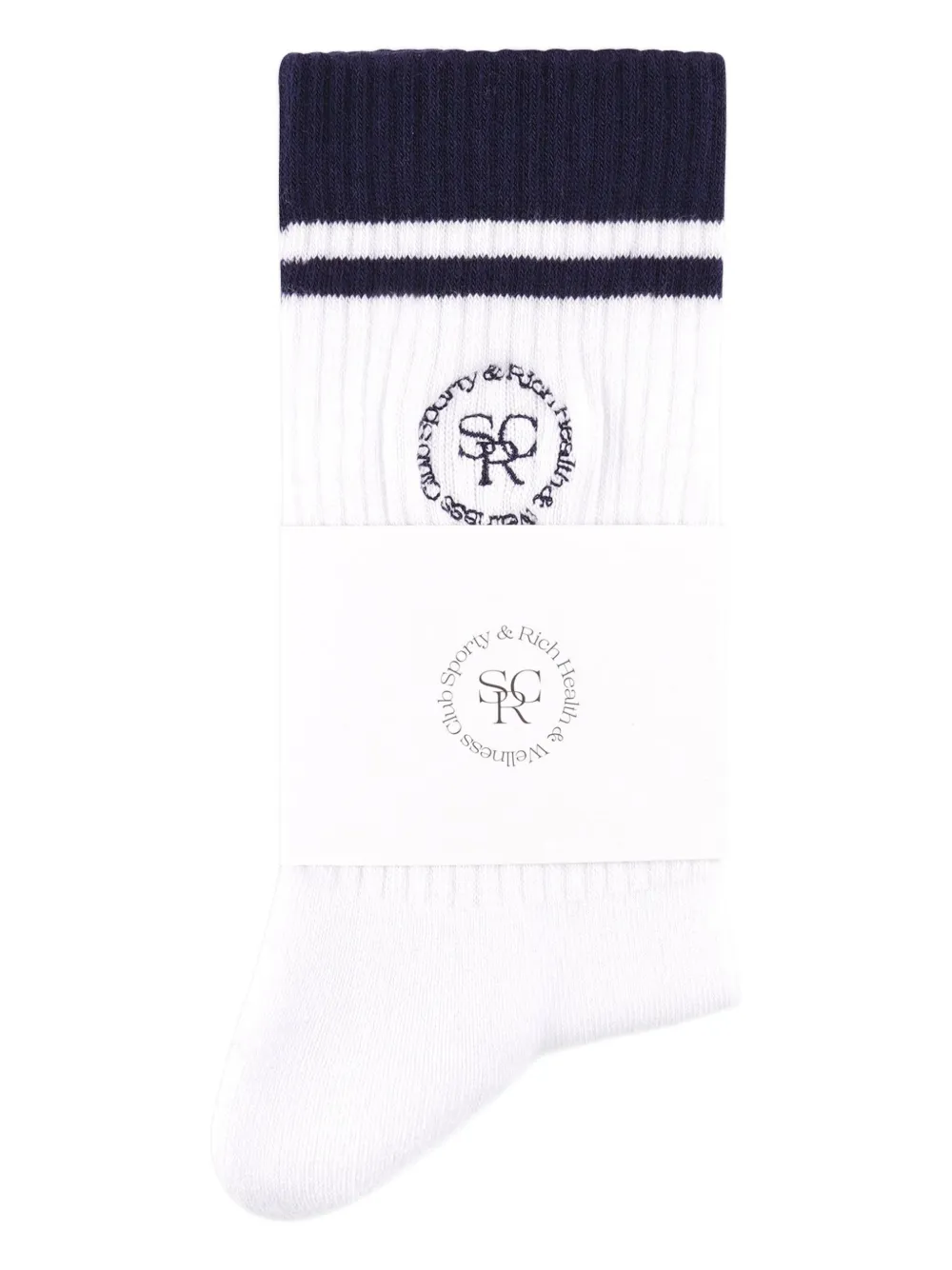 Sporty & Rich logo-embroidered striped socks | Women | Image 2