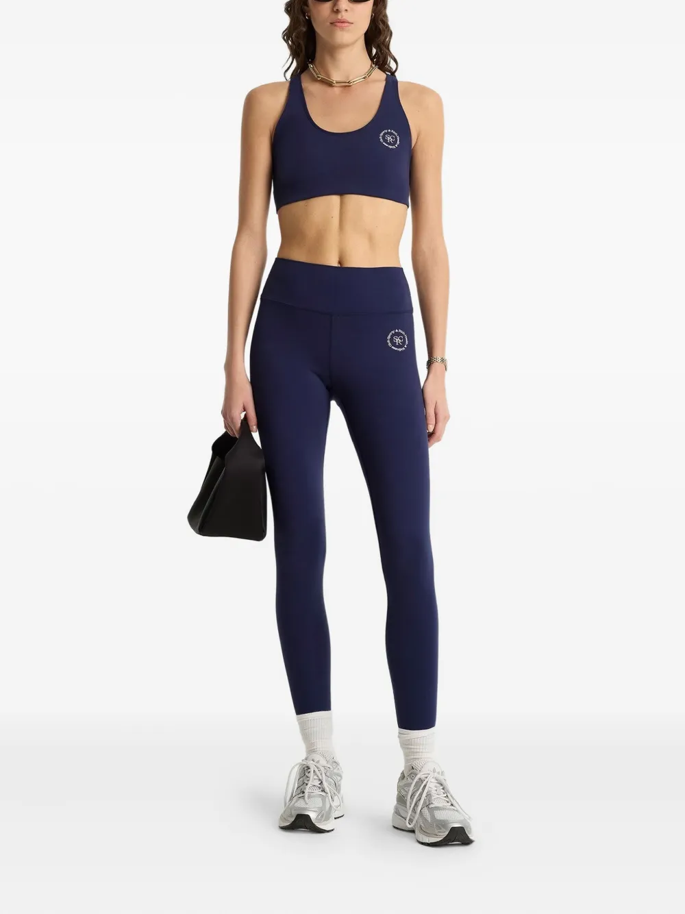 Sporty & Rich Legging verfraaid met logo - Blauw