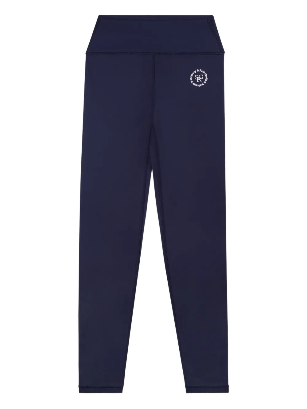 Sporty And Rich Logo-embellished Leggings In Blue