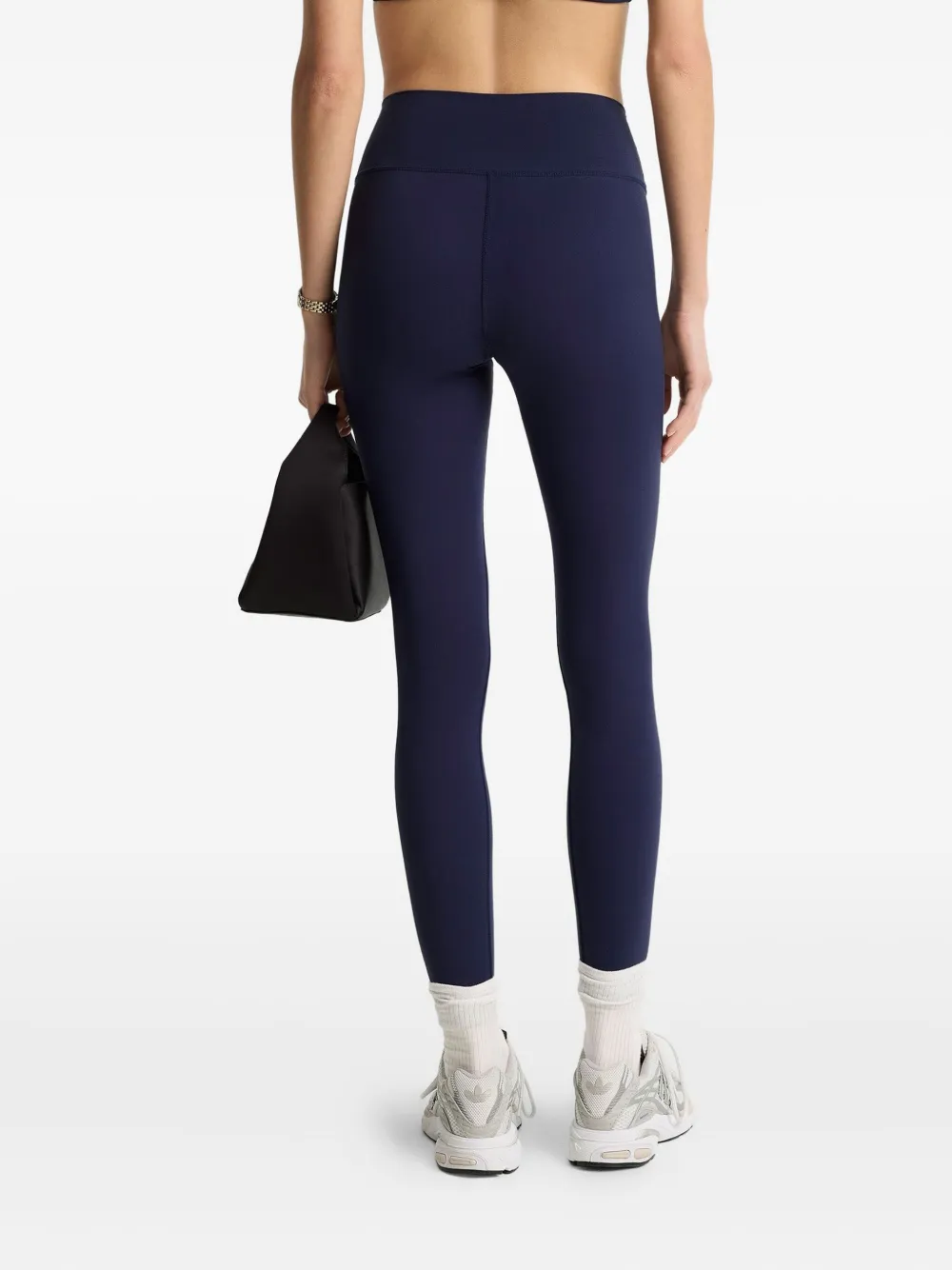 Sporty And Rich Logo-embellished Leggings In Blue
