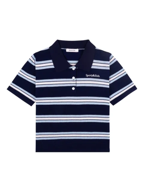 Sporty & Rich striped polo shirt