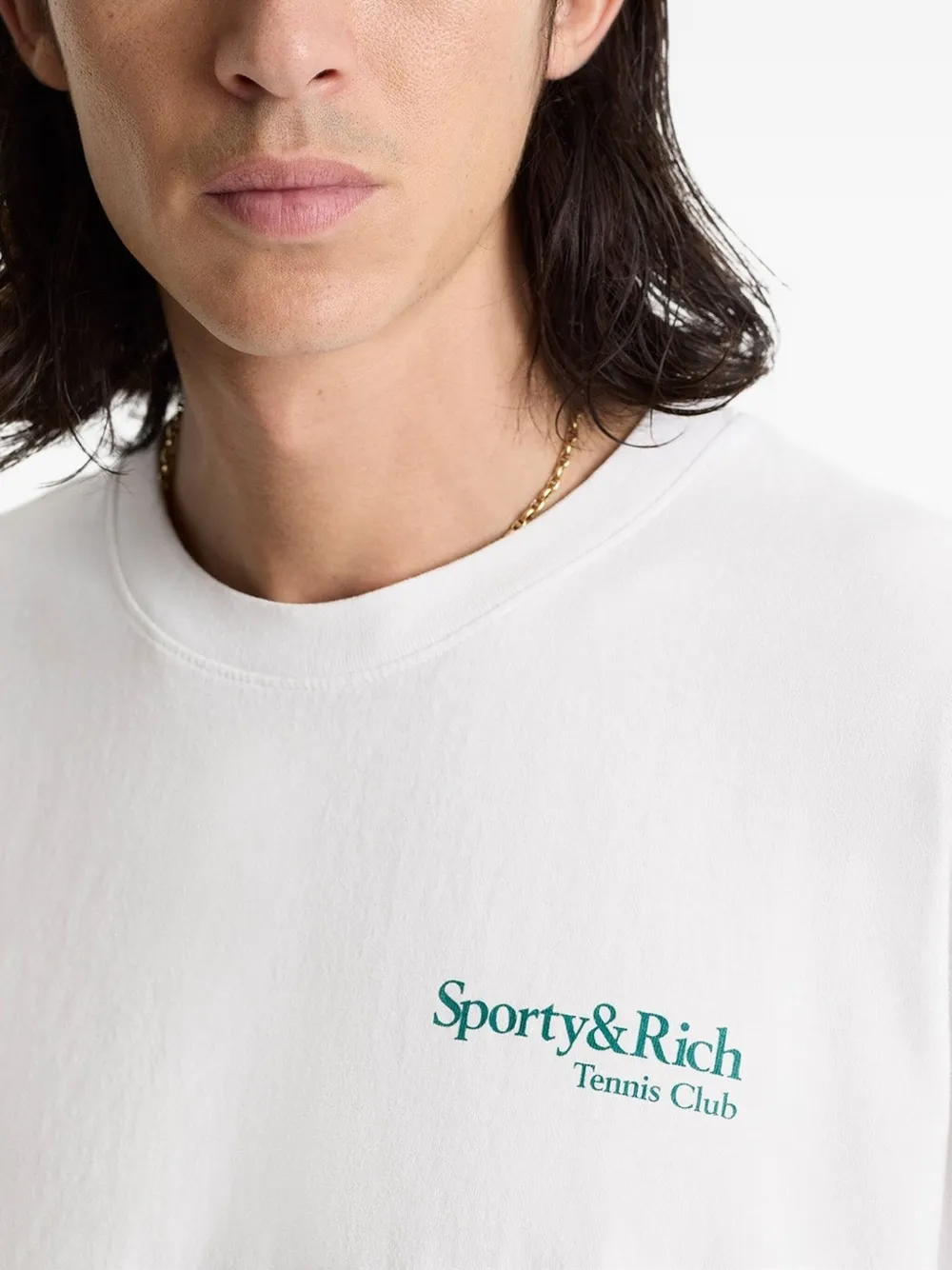 Sporty & Rich Katoenen T-shirt Wit