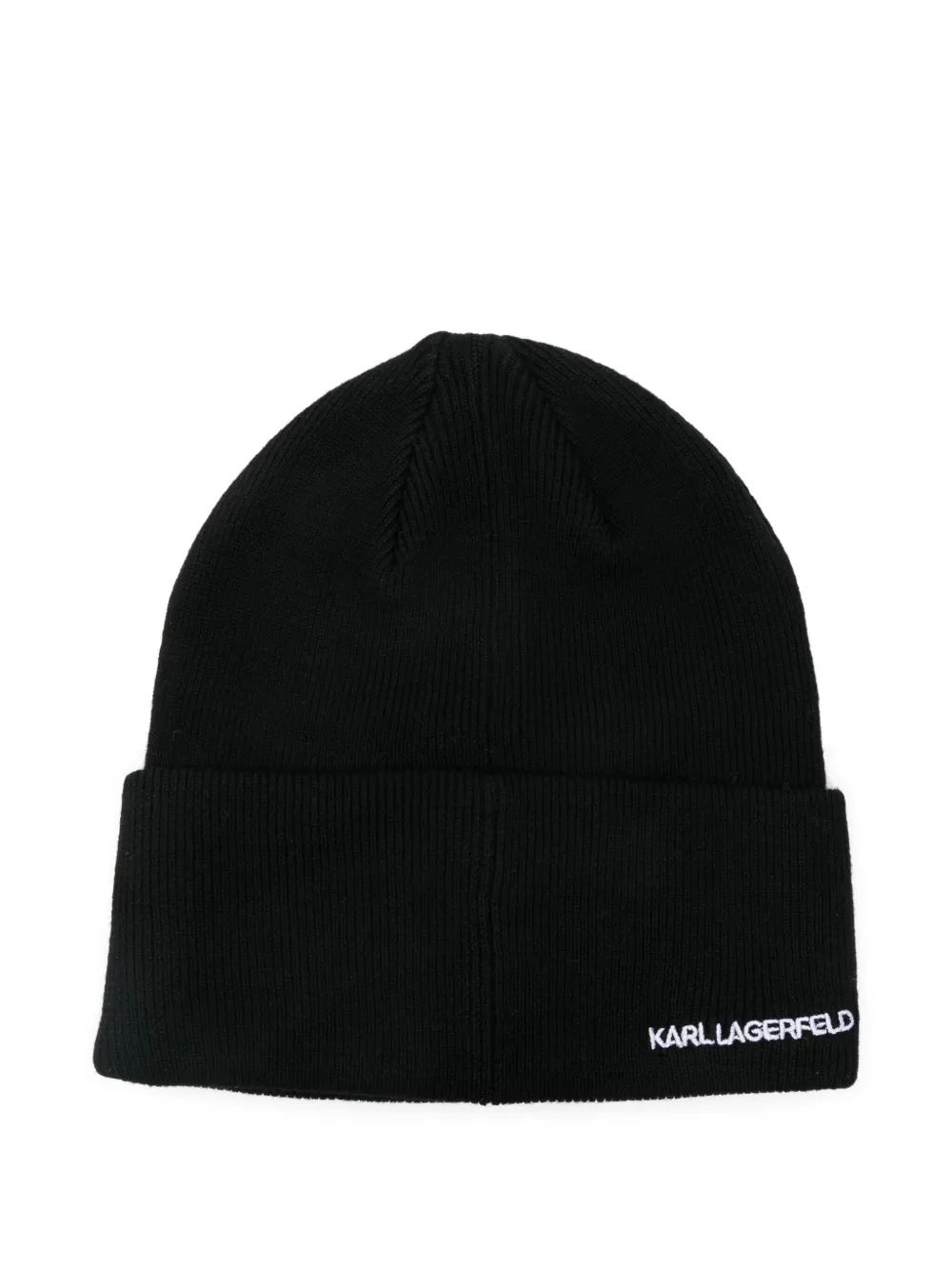 Karl Lagerfeld logo-detail beanie - Zwart