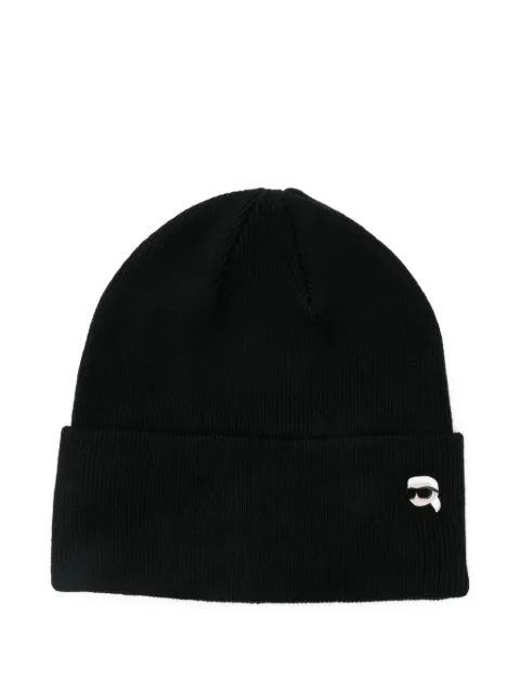 Karl Lagerfeld logo-detail beanie