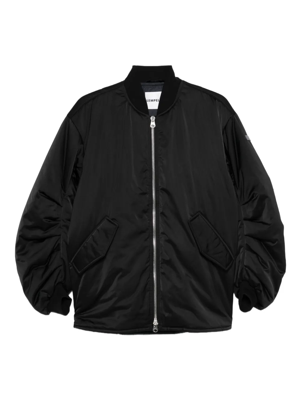 Lempelius puffed-sleeve bomber jacket | Black | Image 1