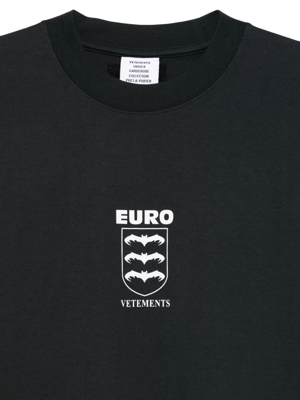 VETEMENTS T-shirt met logoprint Zwart