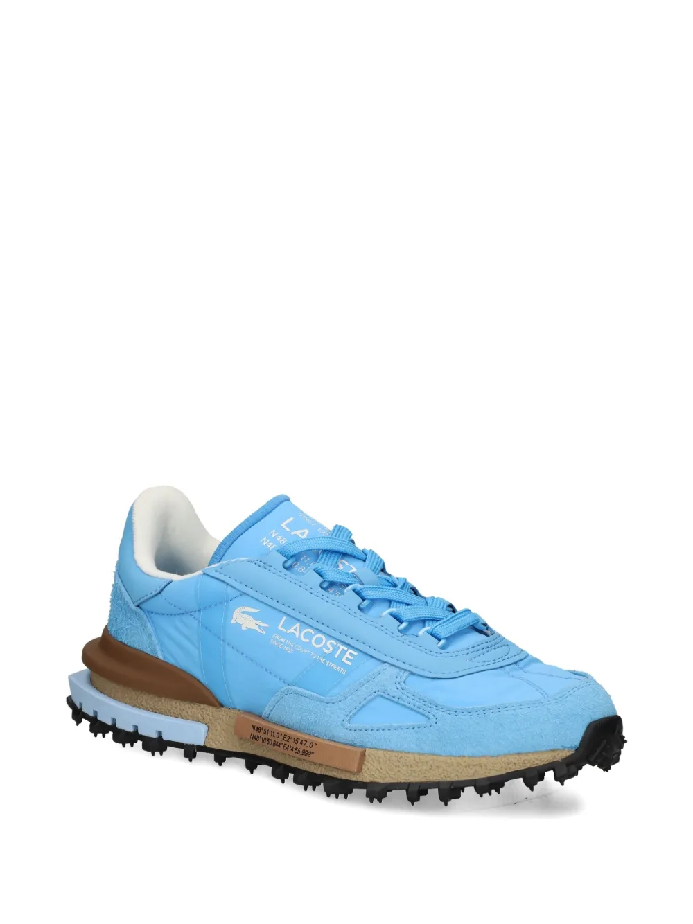 Lacoste Elite Active Suede Leather Sneakers In Blue