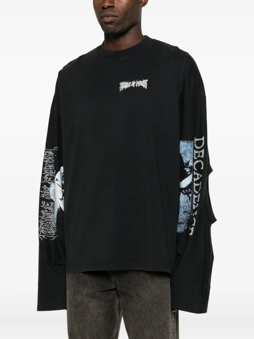 VETEMENTS T-shirt met print Zwart