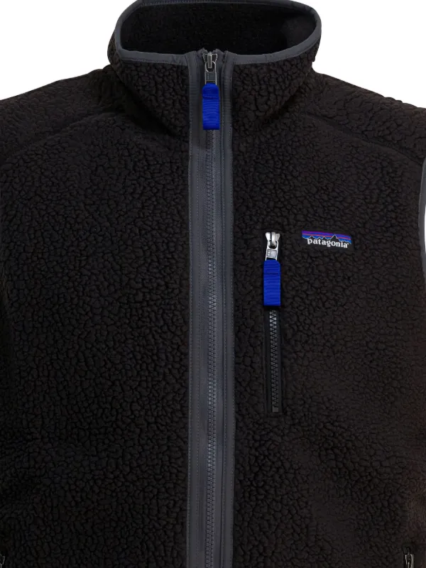 Patagonia zip-front Fleece Gilet | Black | FARFETCH