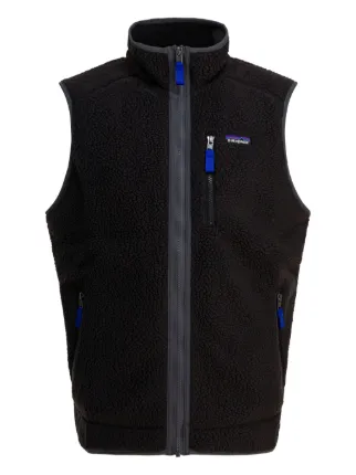 Patagonia ジップ フリースベスト | ブラック | FARFETCH JP