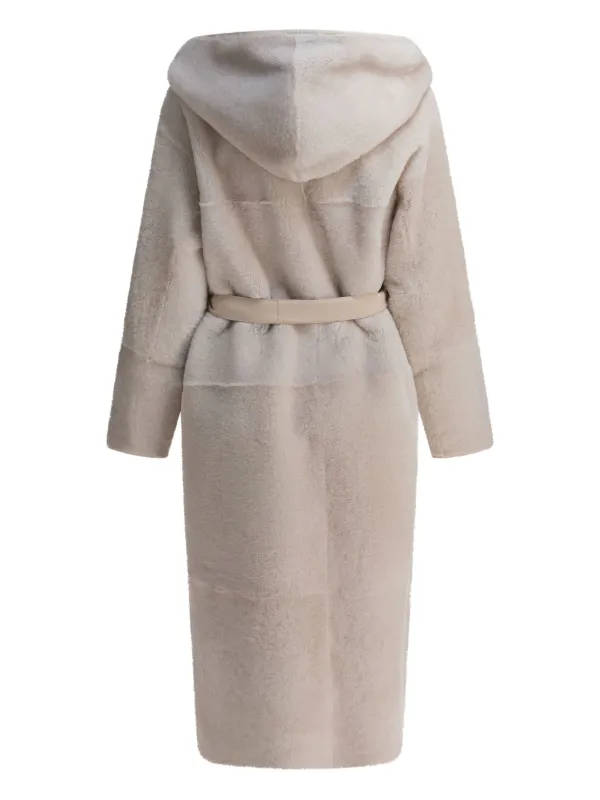 Blancha シアリング フーデッドコート | ニュートラル | FARFETCH JP