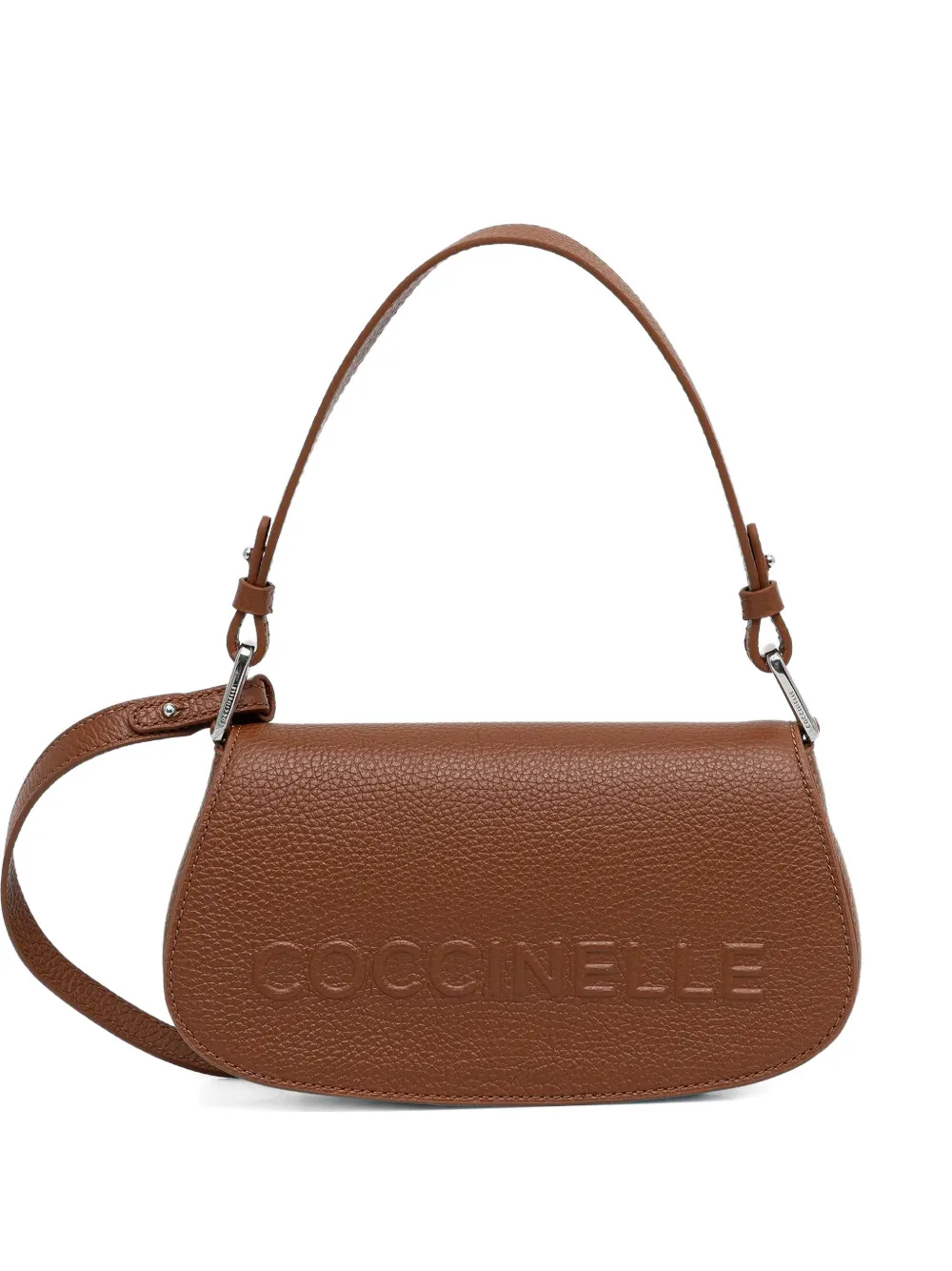Coccinelle embossed-logo cross body bag - Marrone