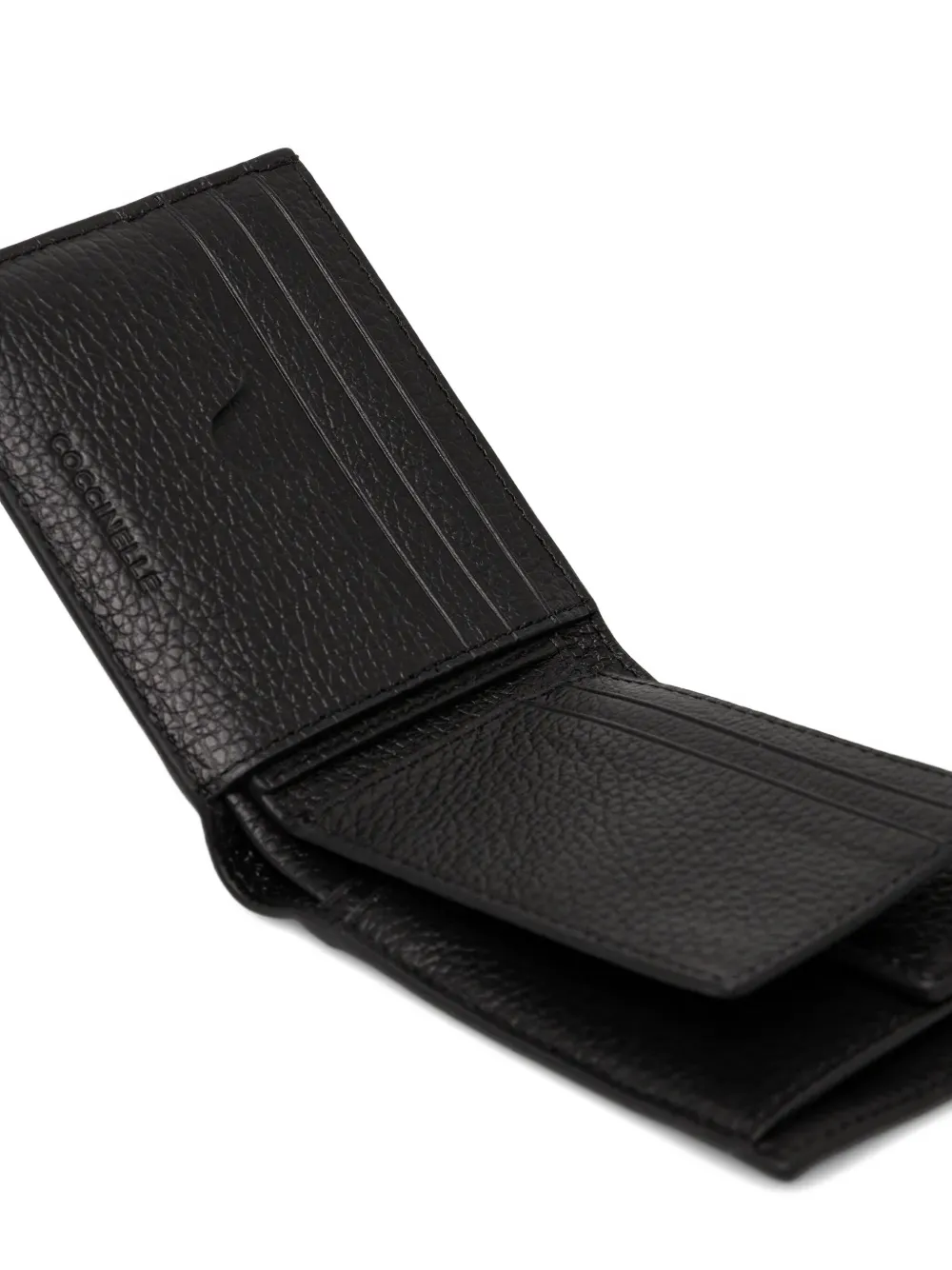 Coccinelle Leren portemonnee met logo-reliëf Zwart