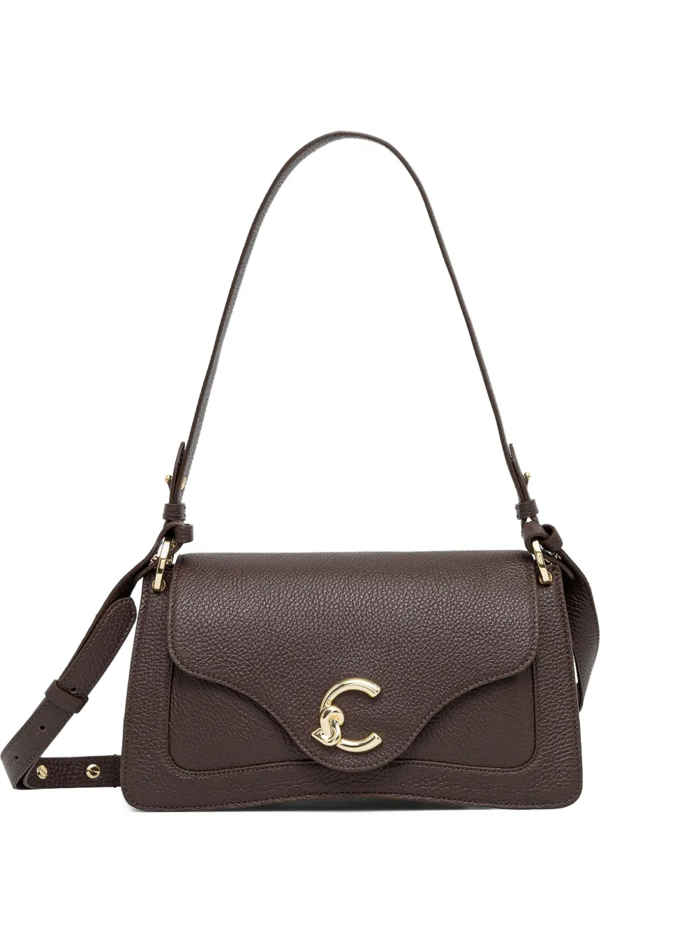 Coccinelle C-logo satchel bag - Marrone