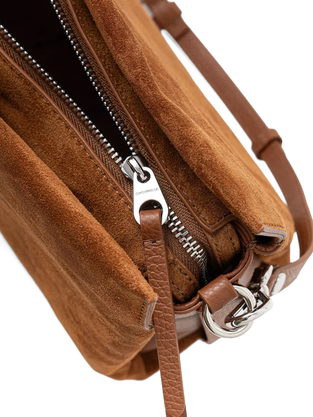 Coccinelle Medium Boheme suède shopper met handvat Bruin