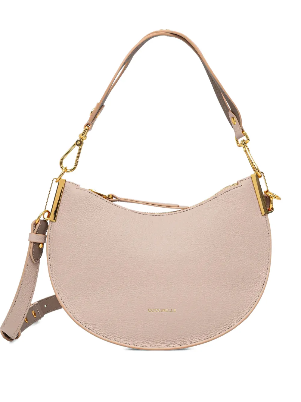 Coccinelle small Sunup half-moon satchel - Toni neutri