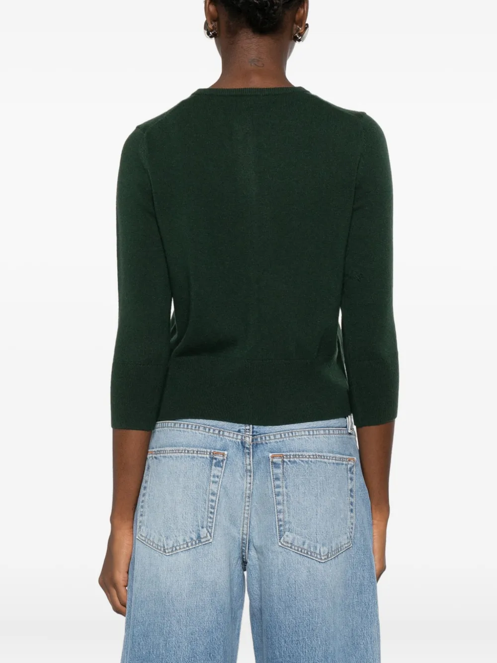 Vince Wool Blend Cardigan In Green