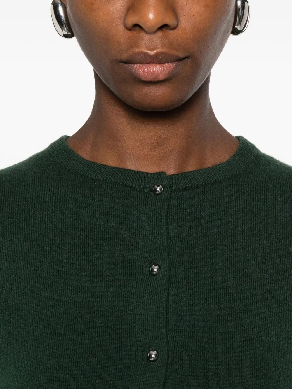 Vince Wool Blend Cardigan In Green