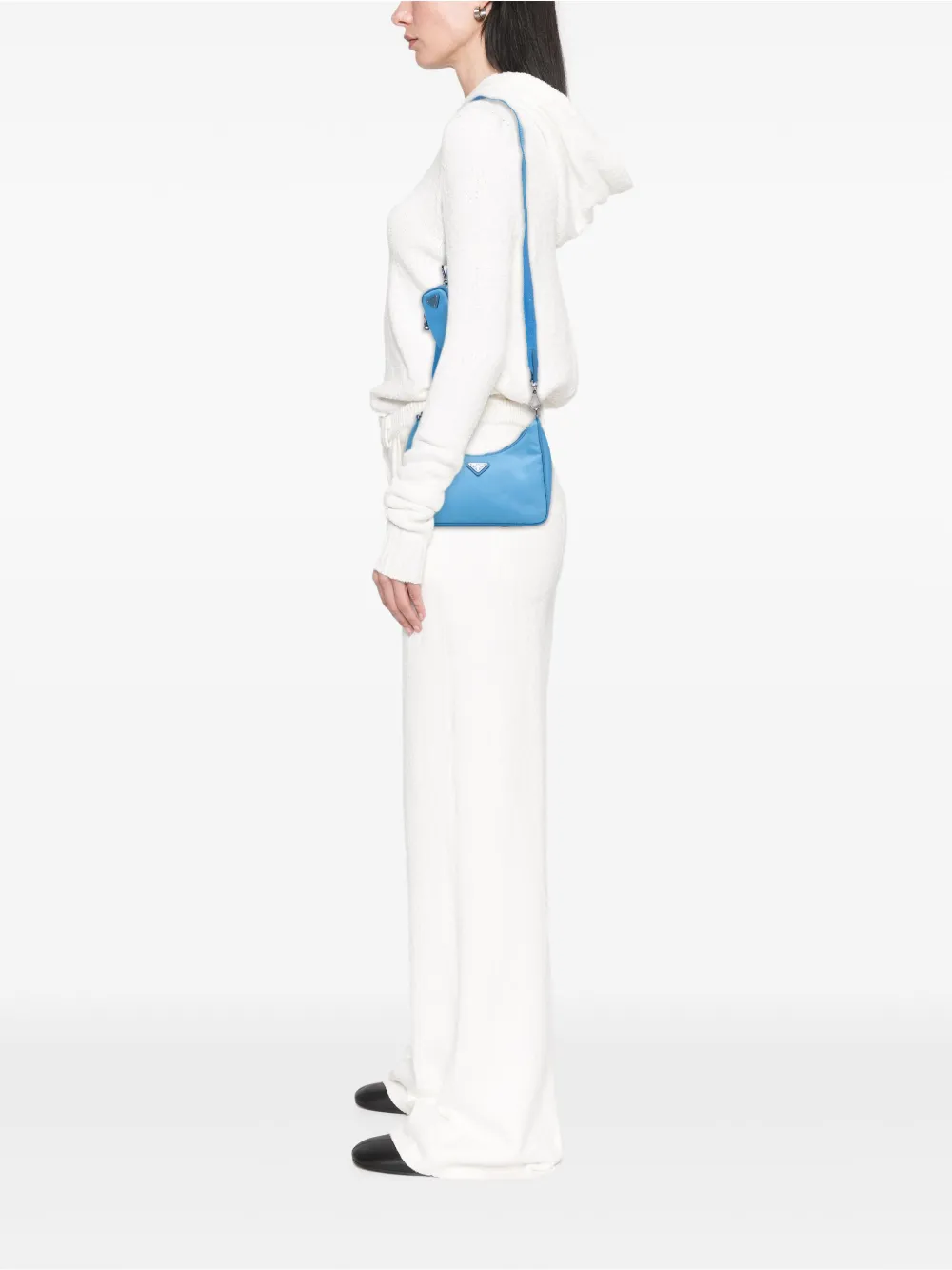 Pre-owned Prada 2019-2025 Tessuto Re Edition 2005 Satchel In Blue
