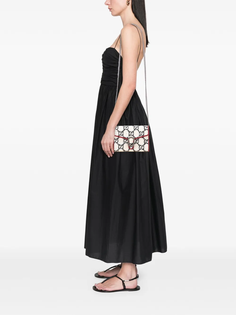 Gucci Pre-Owned 2016-2025 GG Tweed Dionysus Wallet on Chain crossbody bag | Pre-Owned | Image 2