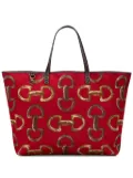 Gucci Pre-Owned 2000-2015 Printed Canvas Horsebit tote bag - Red